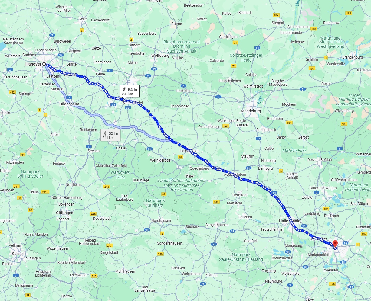 Anreise von Hannover Zu Leipzig Über 