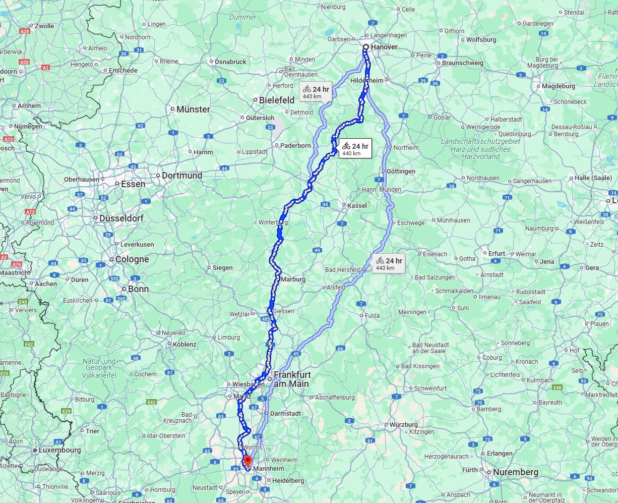 Anreise von Hannover Zu Ludwigshafen am Rhein Über 