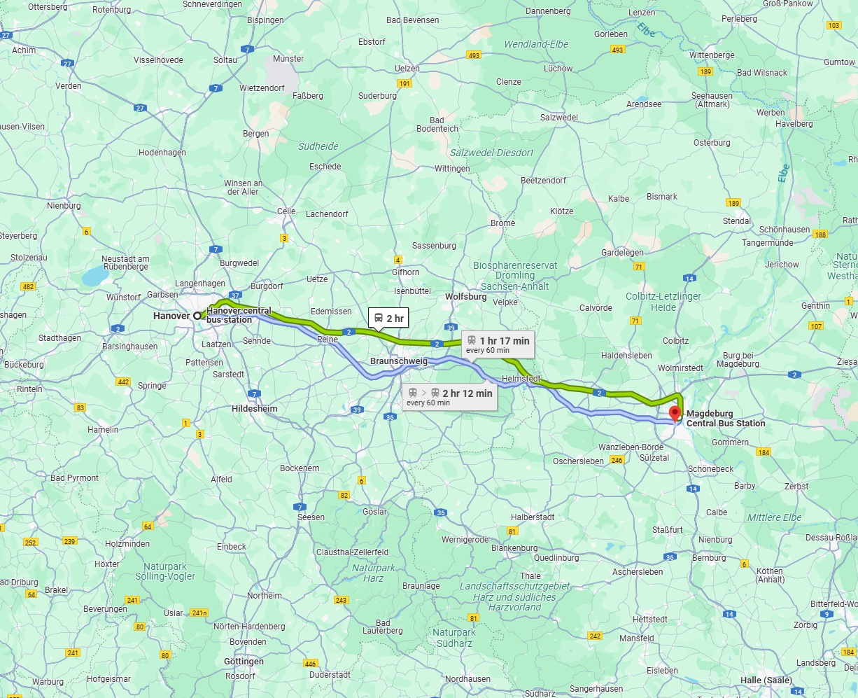 Anreise von Hannover Zu Magdeburg Über 