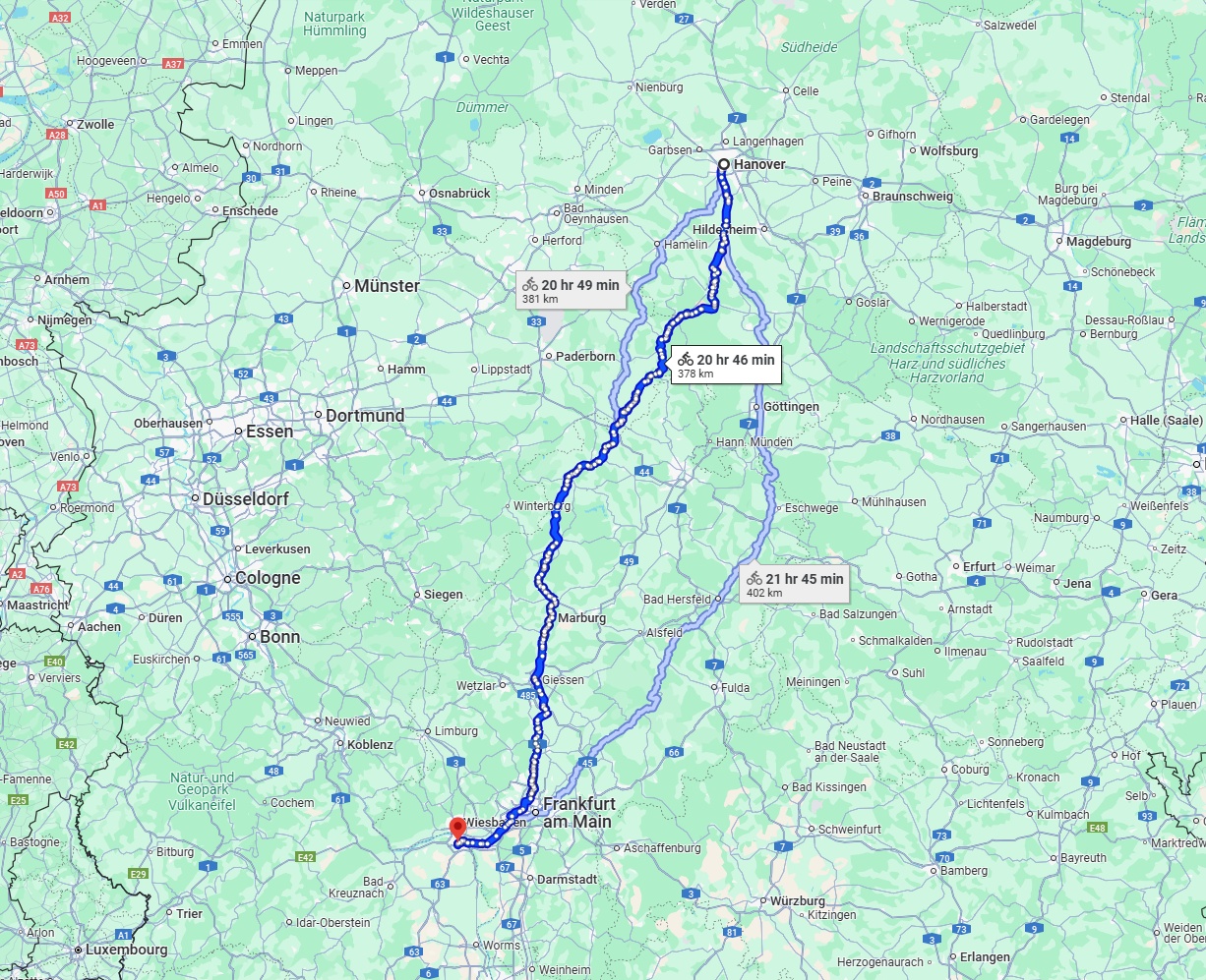 Anreise von Hannover Zu Mainz Über 