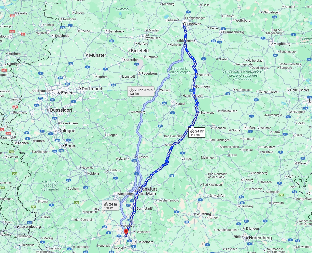 Anreise von Hannover Zu Mannheim Über 