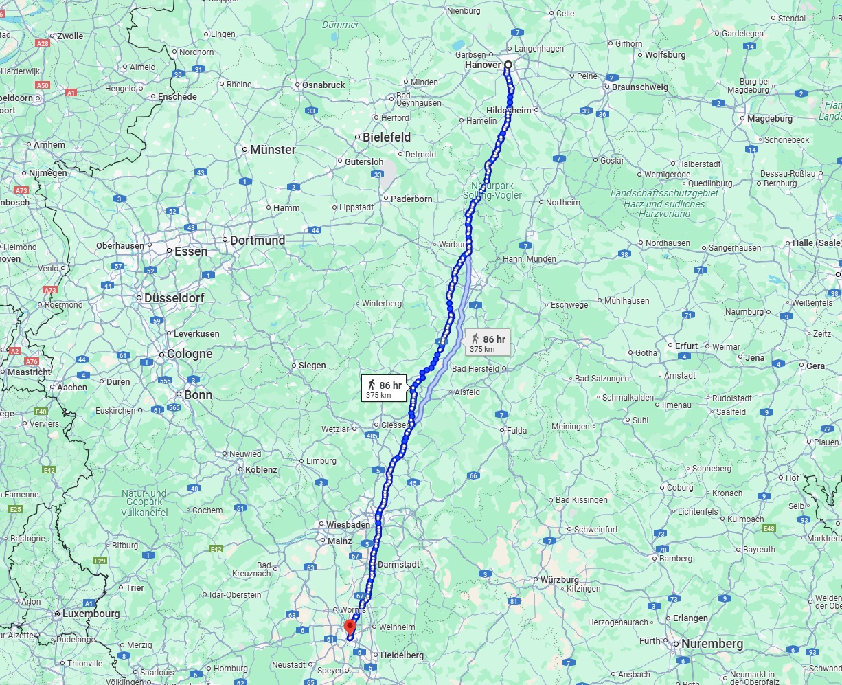 Anreise von Hannover Zu Mannheim Über 