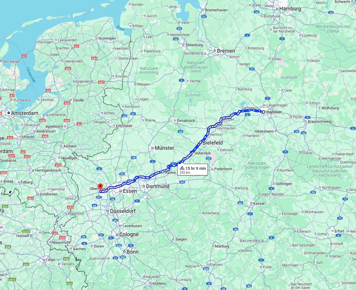 Anreise von Hannover Zu Moers Über 