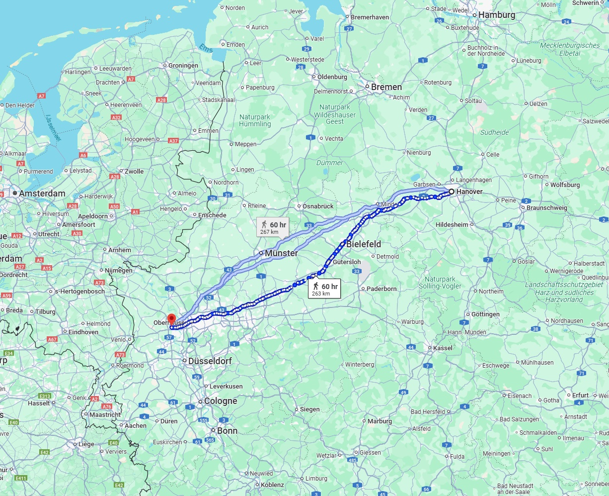 Anreise von Hannover Zu Moers Über 