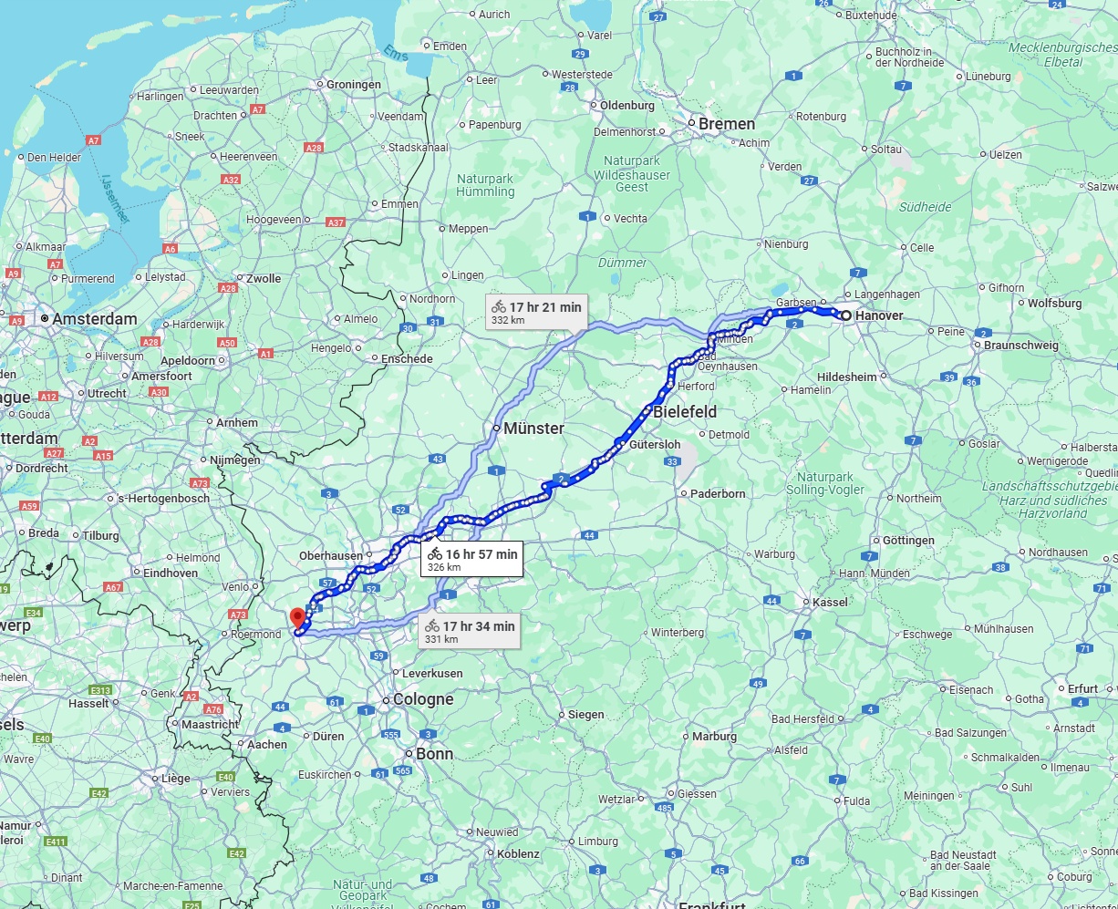 Anreise von Hannover Zu Mönchengladbach Über 