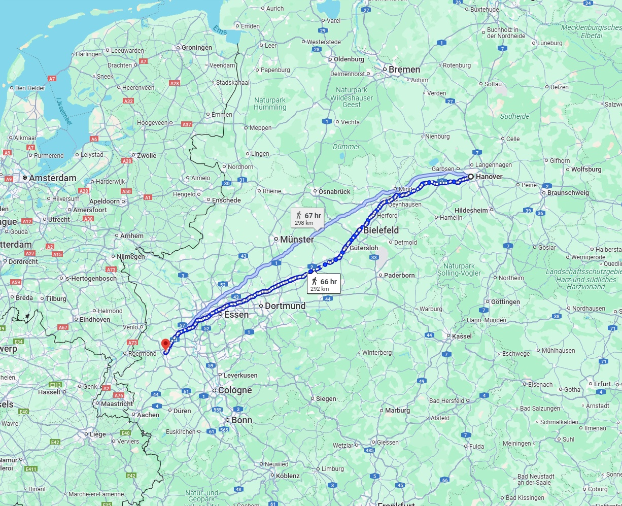 Anreise von Hannover Zu Mönchengladbach Über 