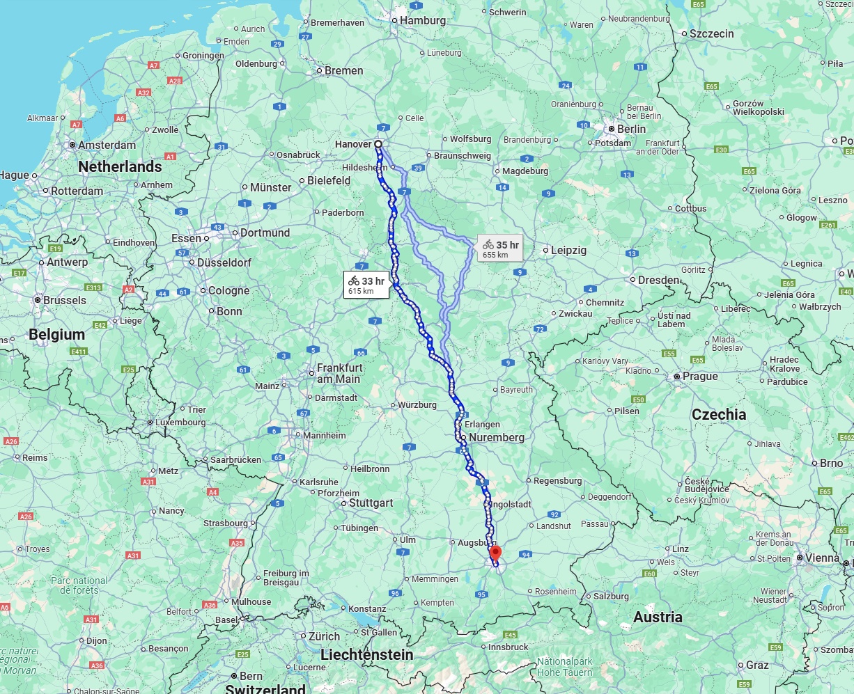 Anreise von Hannover Zu München Über 
