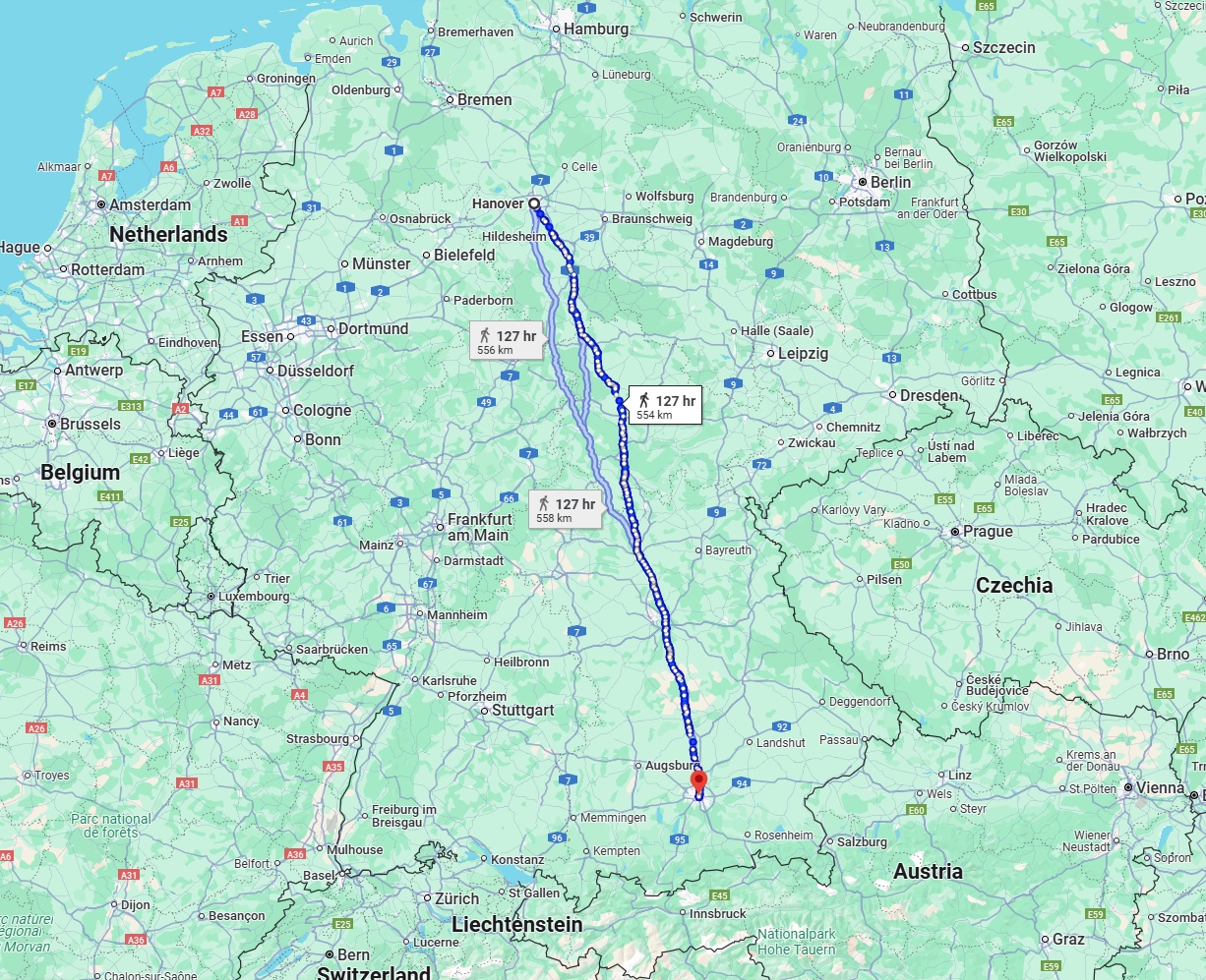 Anreise von Hannover Zu München Über 