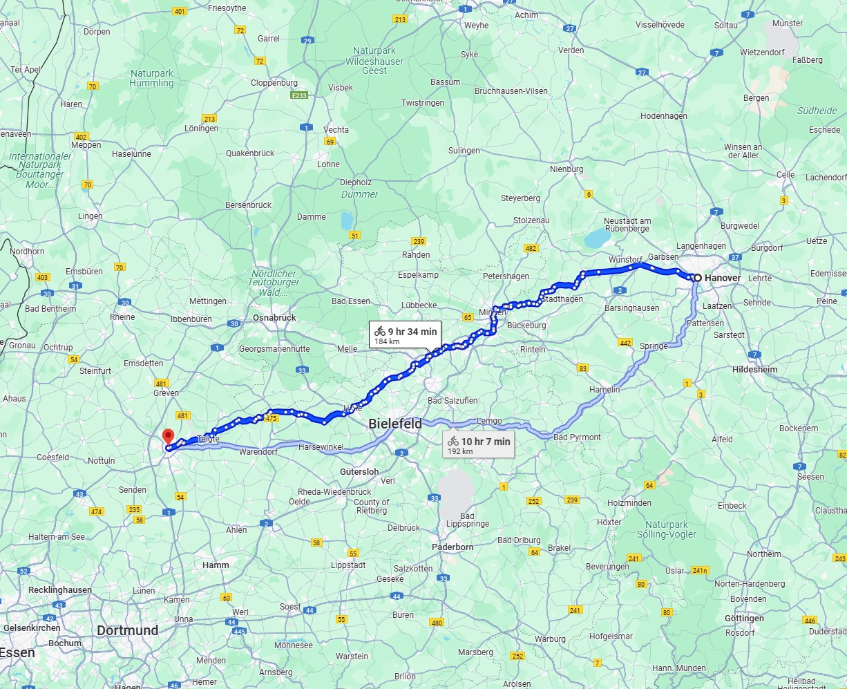 Anreise von Hannover Zu Münster Über 
