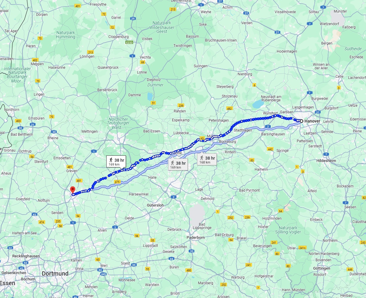 Anreise von Hannover Zu Münster Über 