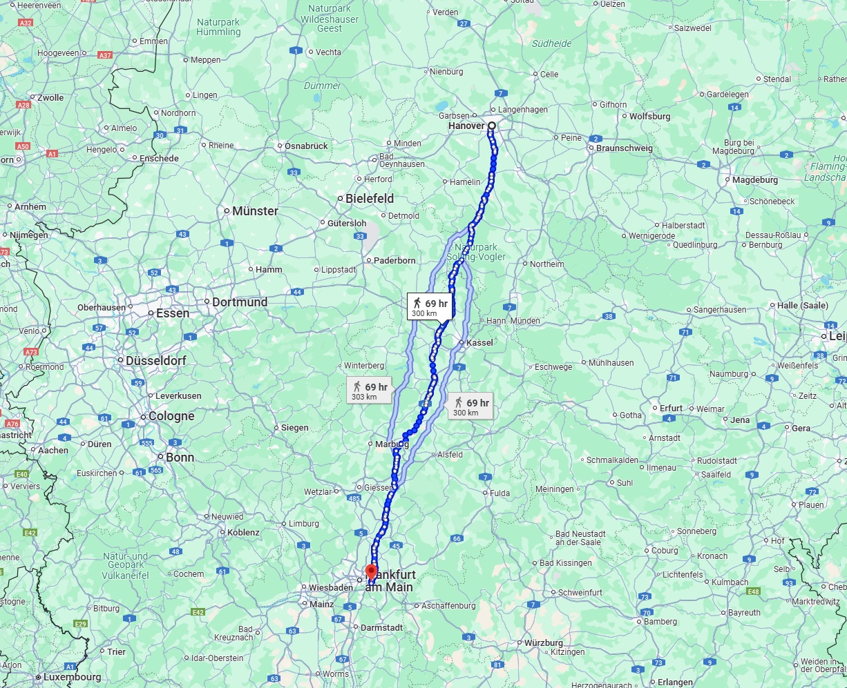 Anreise von Hannover Zu Offenbach am Main Über 