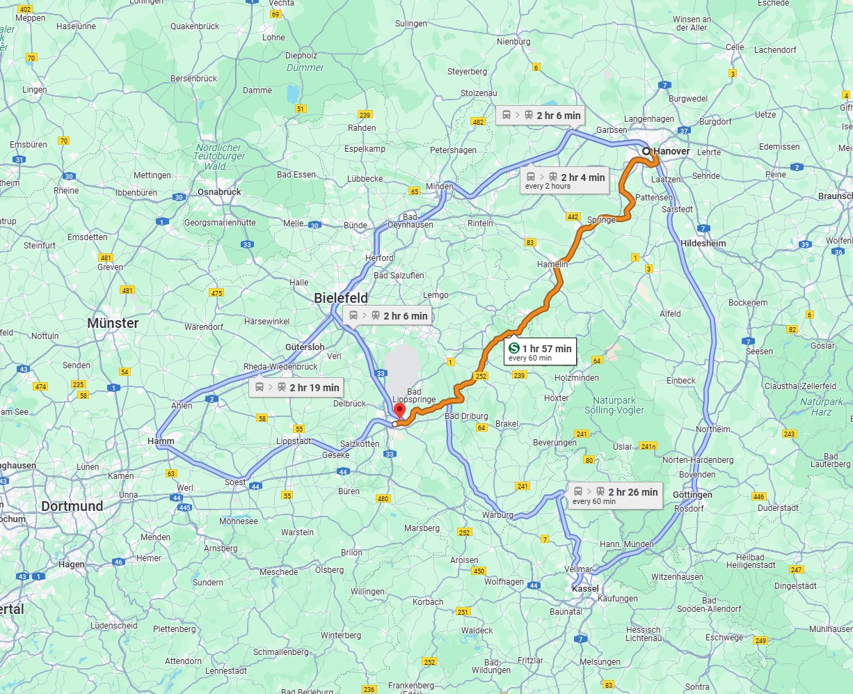 Anreise von Hannover Zu Paderborn Über 