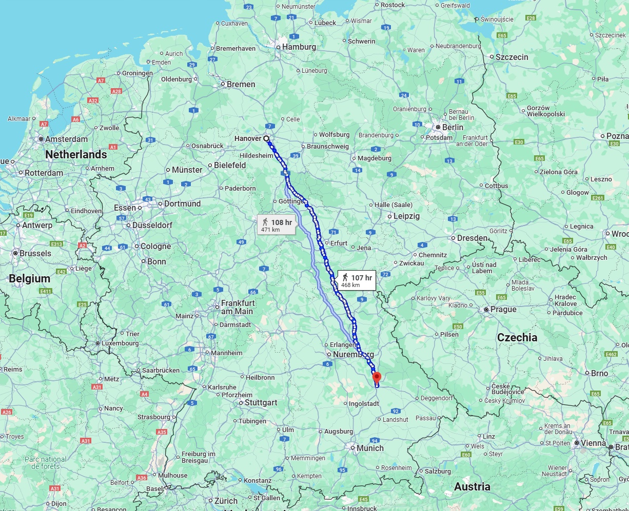 Anreise von Hannover Zu Regensburg Über 