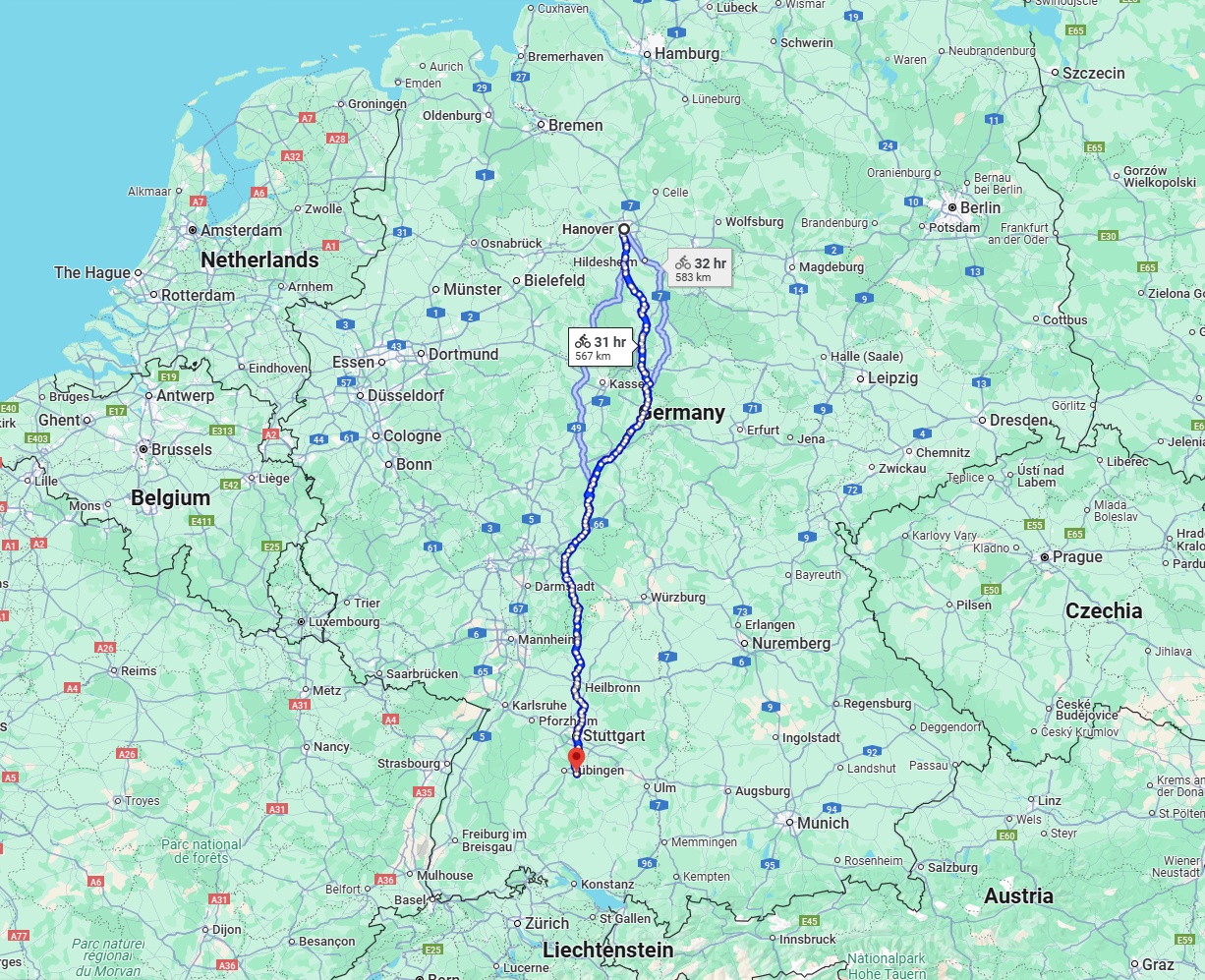 Anreise von Hannover Zu Reutlingen Über 