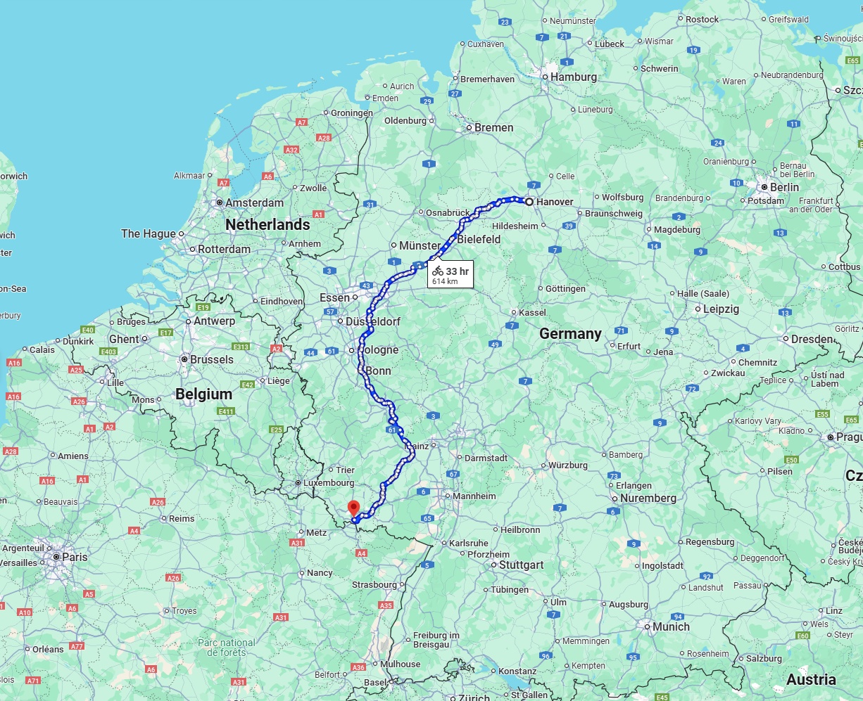 Anreise von Hannover Zu Saarbrücken Über 