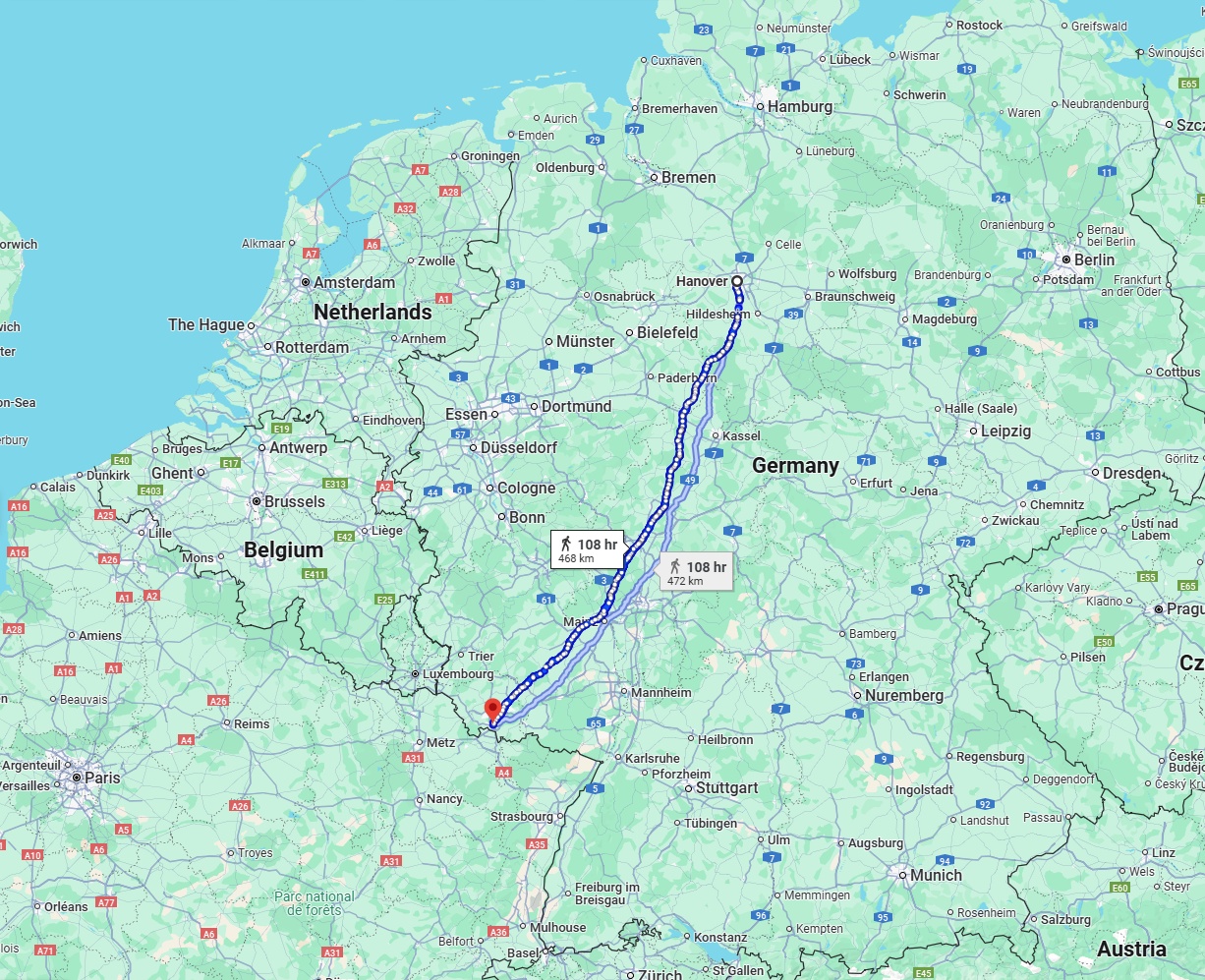 Anreise von Hannover Zu Saarbrücken Über 