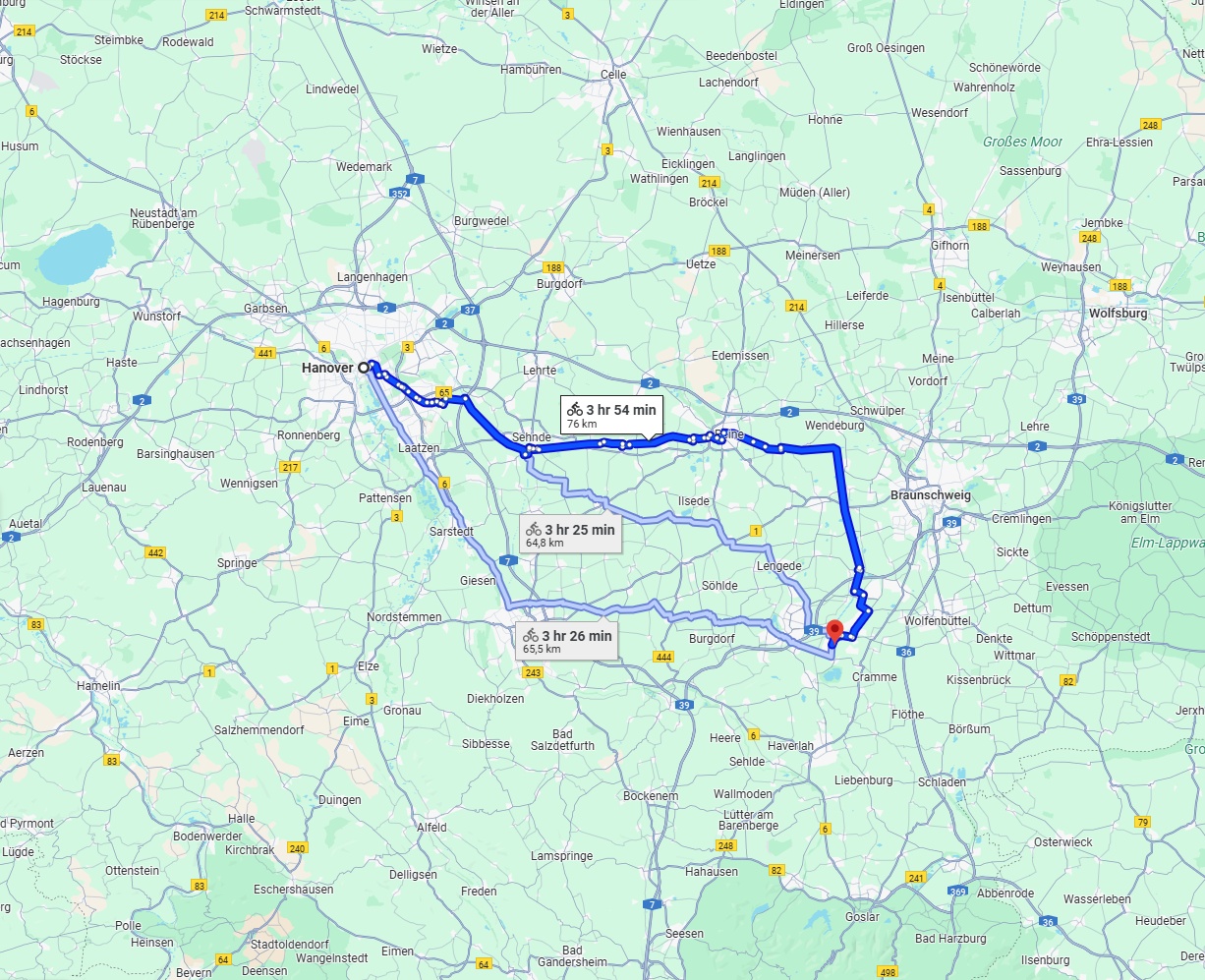 Anreise von Hannover Zu Salzgitter Über 