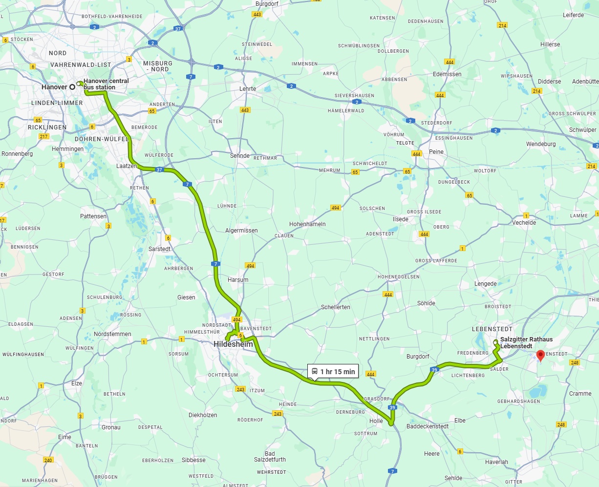 Anreise von Hannover Zu Salzgitter Über 