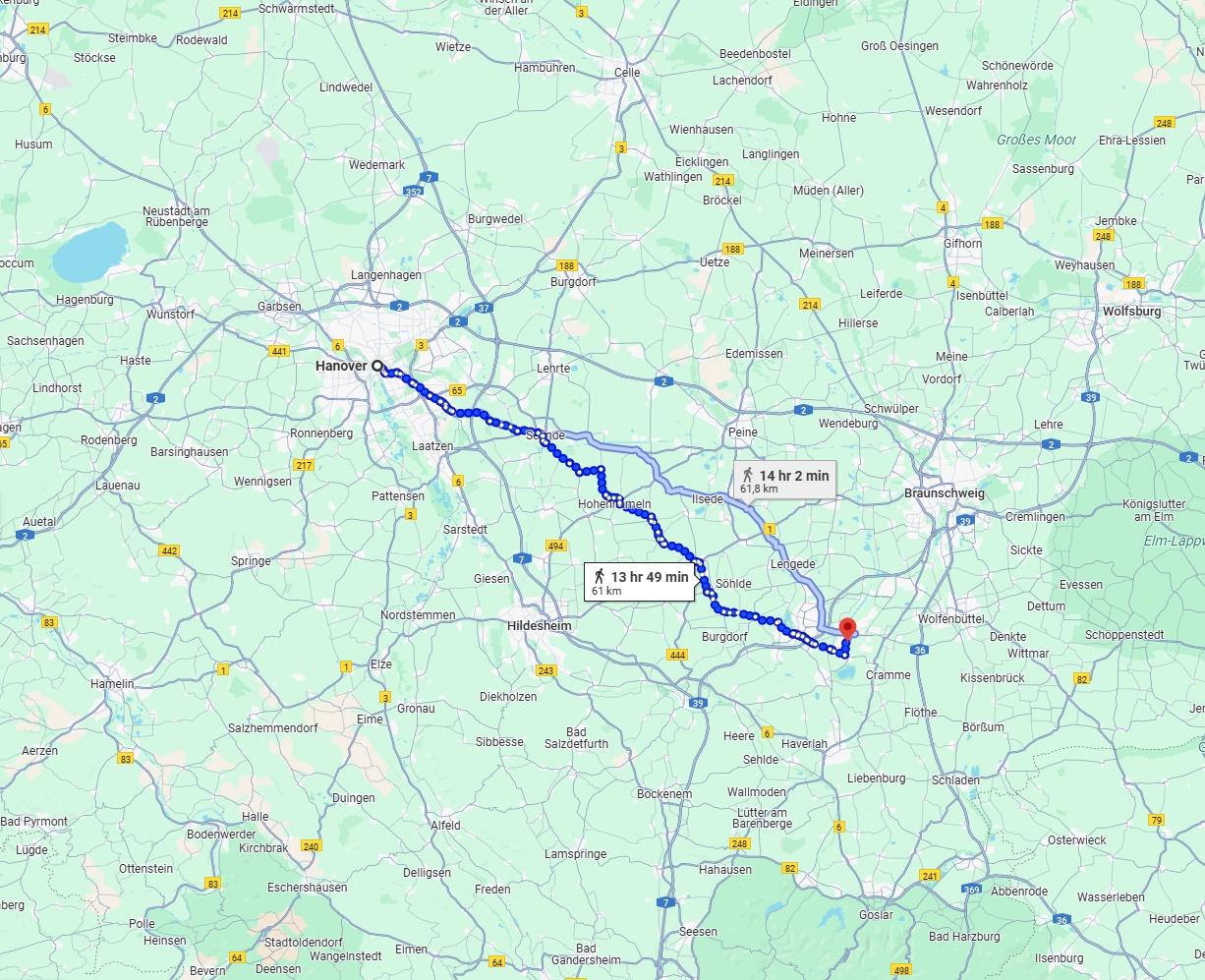 Anreise von Hannover Zu Salzgitter Über 