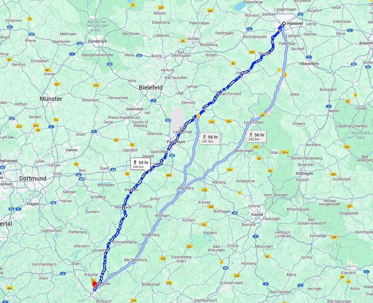 Anreise von Hannover Zu Siegen Über 