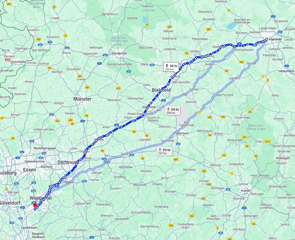 Anreise von Hannover Zu Solingen Über 
