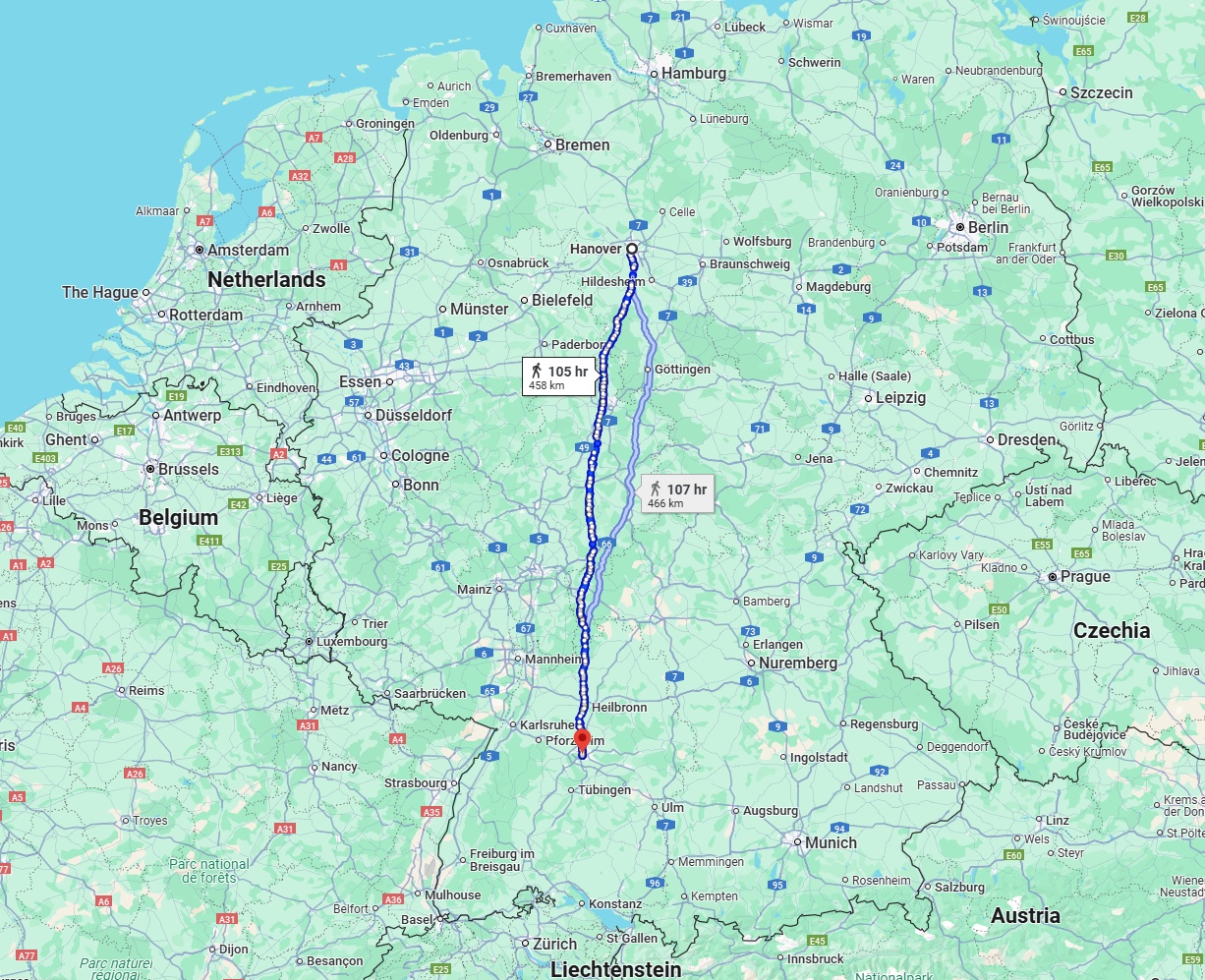 Anreise von Hannover Zu Stuttgart Über 