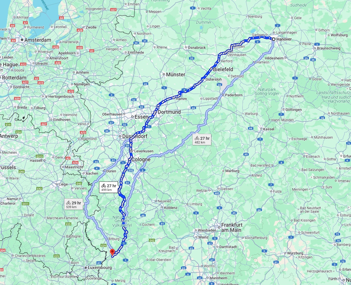 Anreise von Hannover Zu Trier Über 