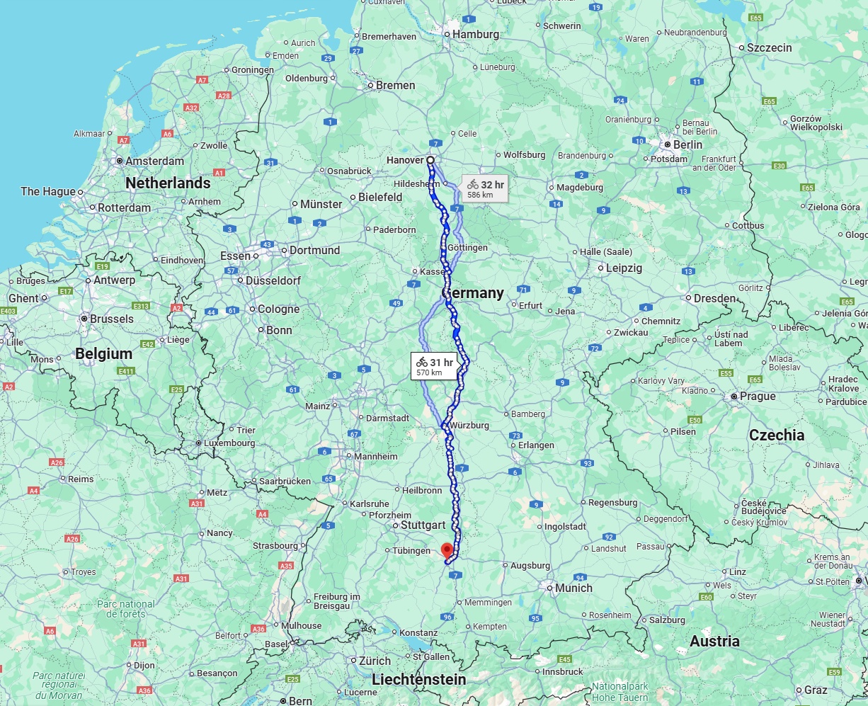 Anreise von Hannover Zu Ulm Über 