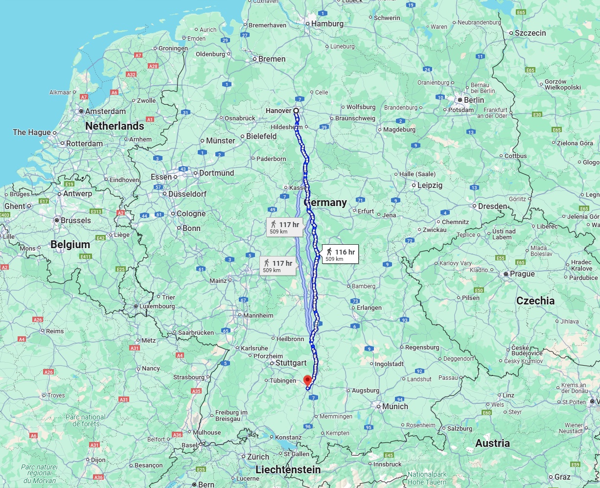 Anreise von Hannover Zu Ulm Über 