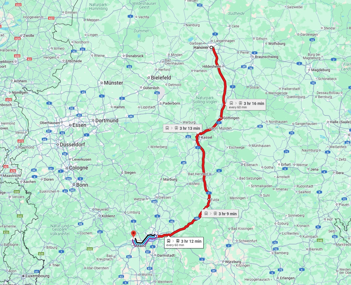 Anreise von Hannover Zu Wiesbaden Über 