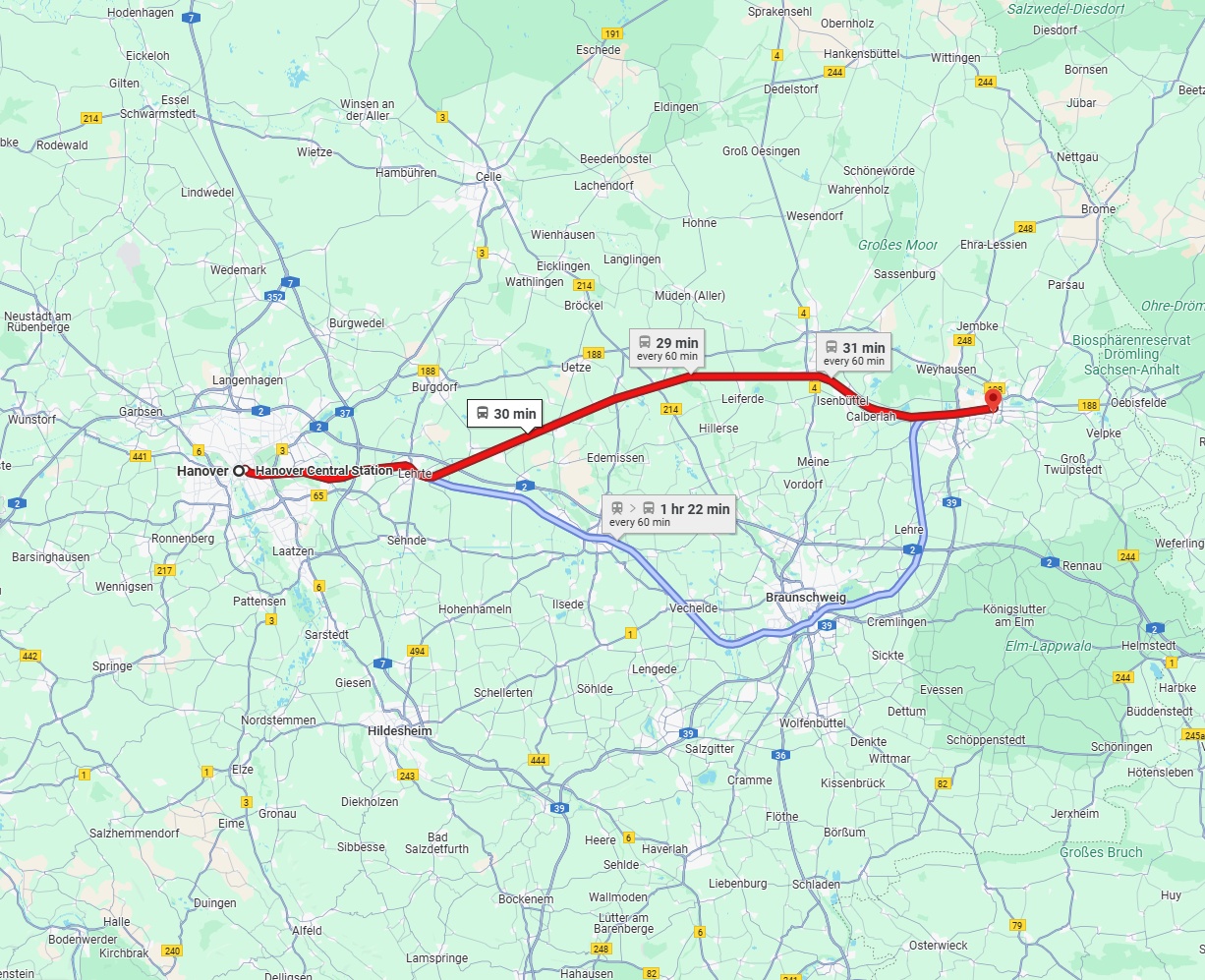 Anreise von Hannover Zu Wolfsburg Über 