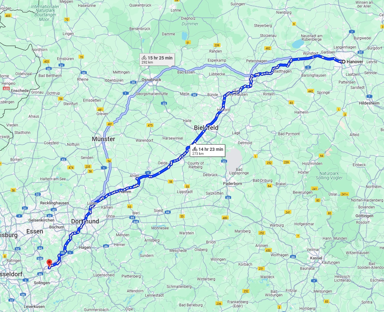 Anreise von Hannover Zu Wuppertal Über 