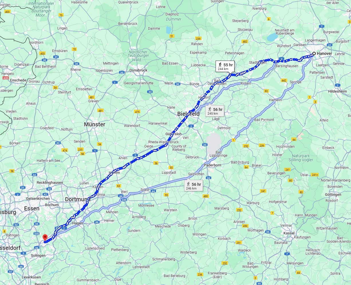 Anreise von Hannover Zu Wuppertal Über 