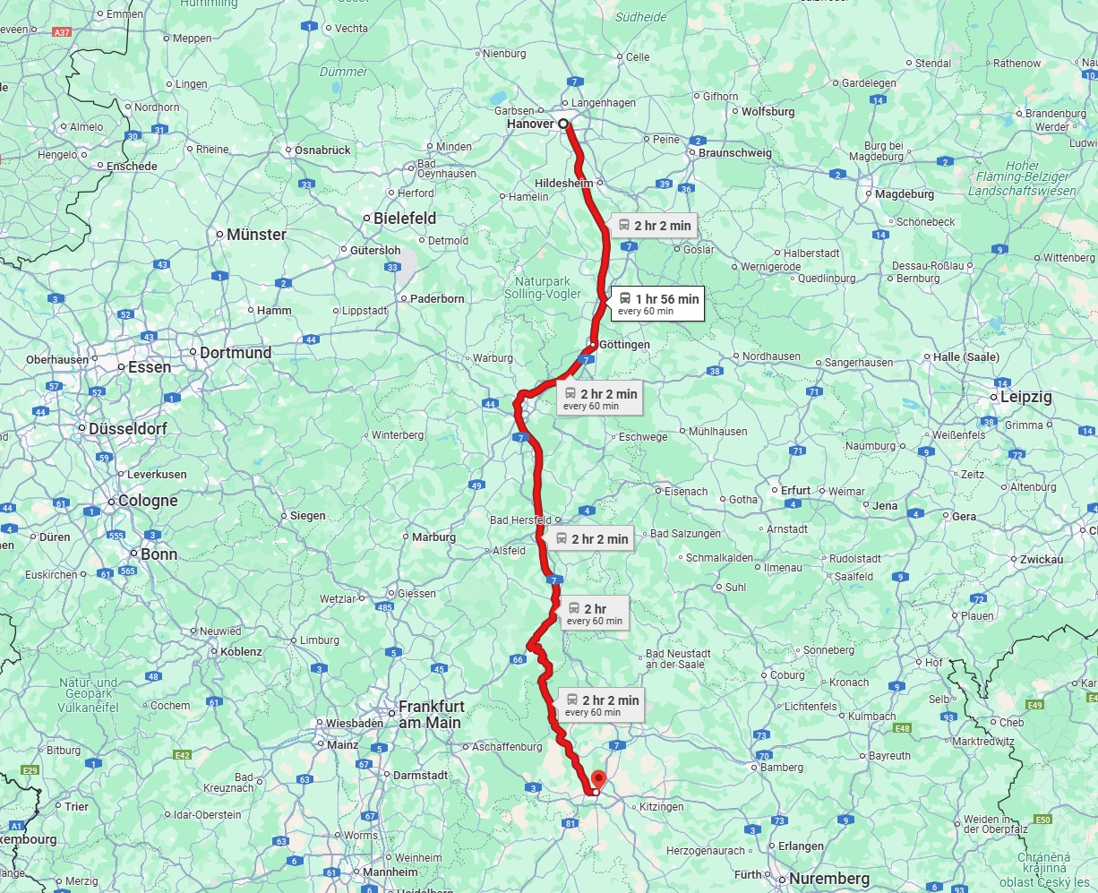 Anreise von Hannover Zu Würzburg Über 