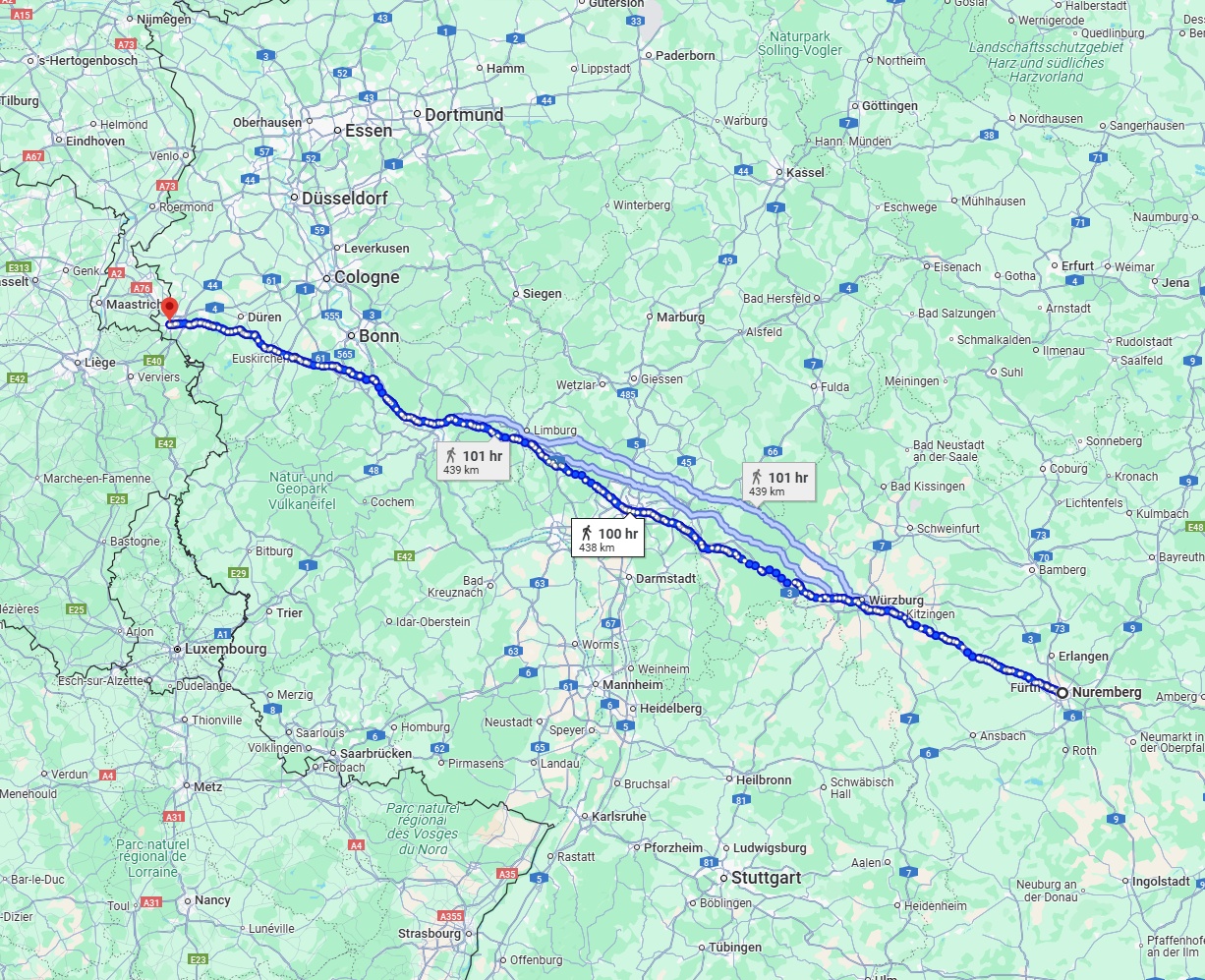 Anreise von Nürnberg Zu Aachen Über 