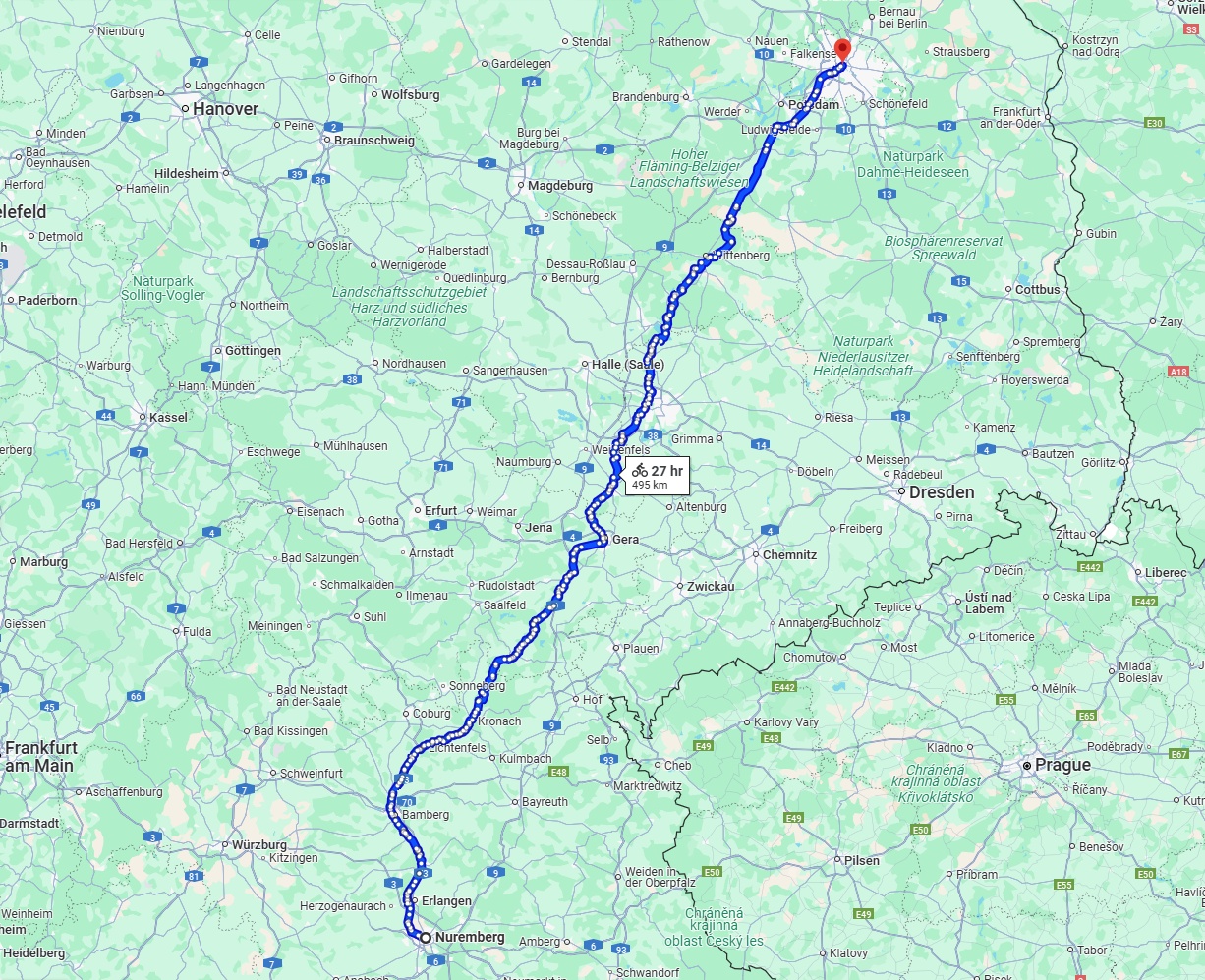Anreise von Nürnberg Zu Berlin Über 