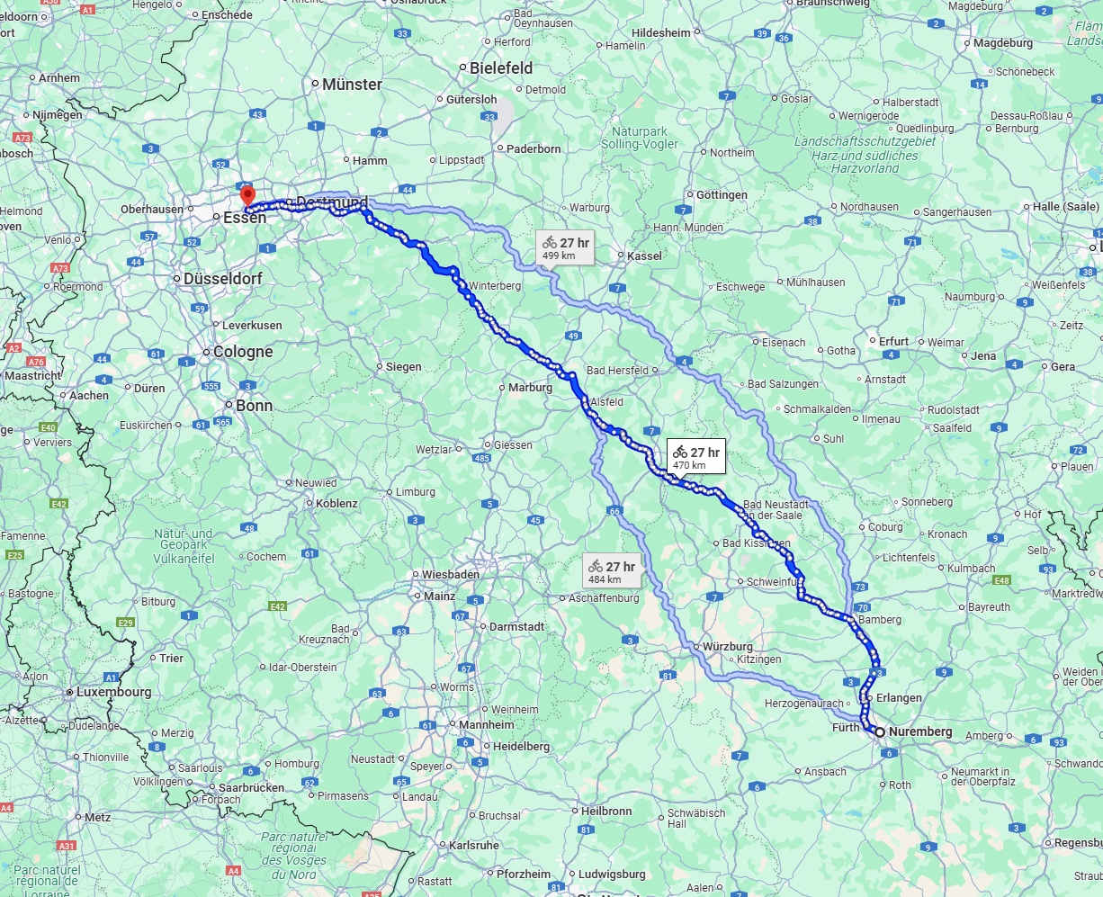 Anreise von Nürnberg Zu Bochum Über 