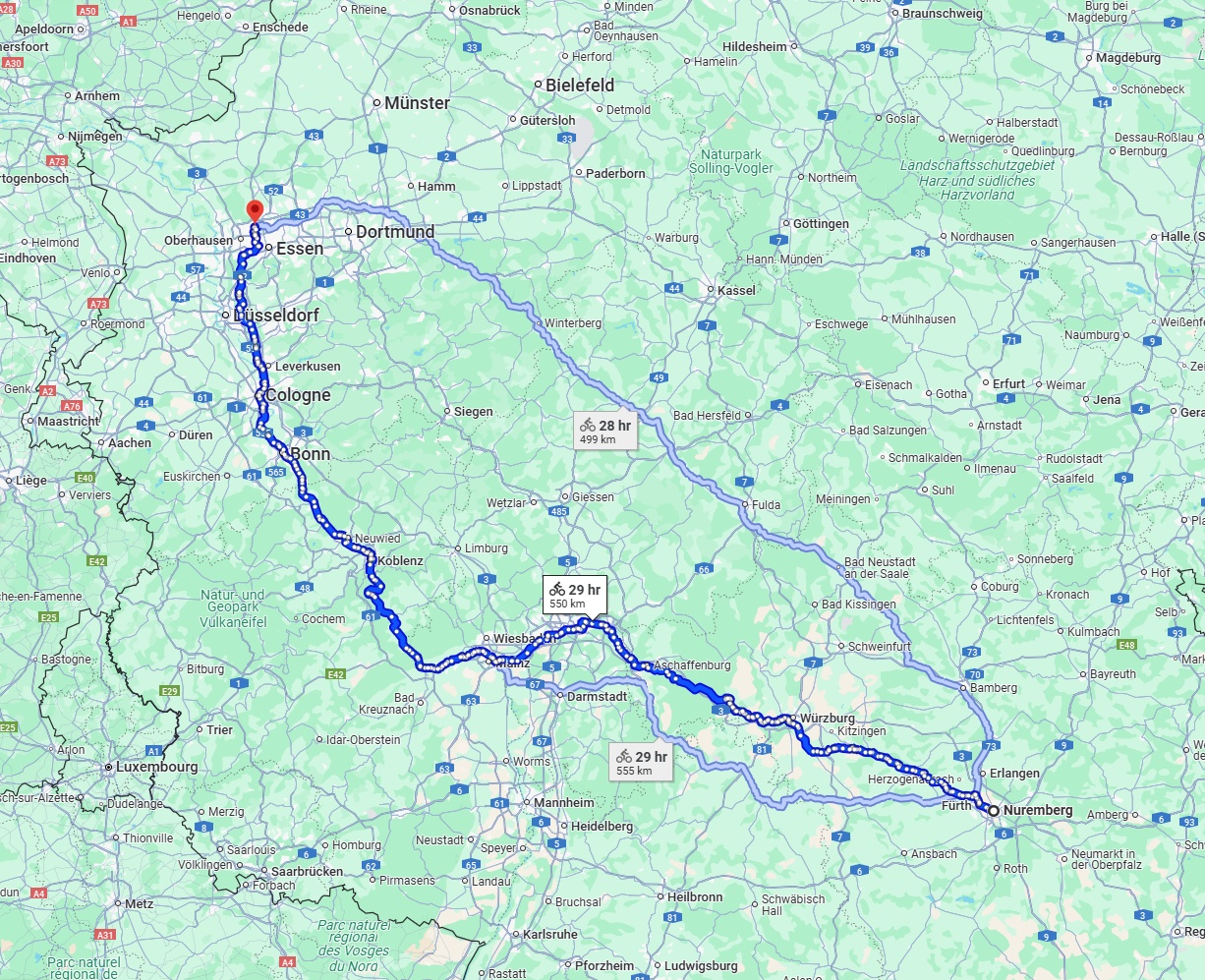Anreise von Nürnberg Zu Bottrop Über 