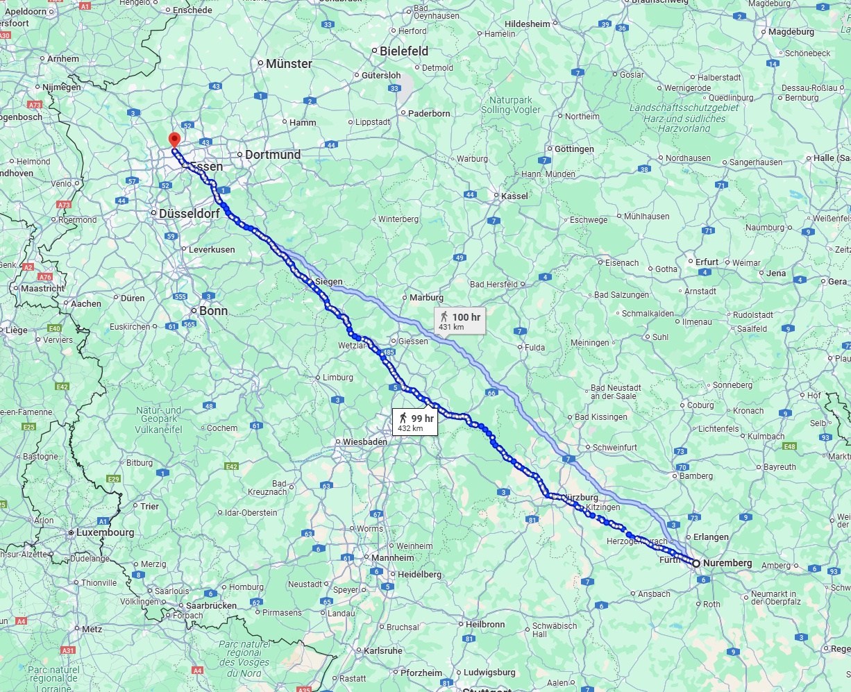 Anreise von Nürnberg Zu Bottrop Über 