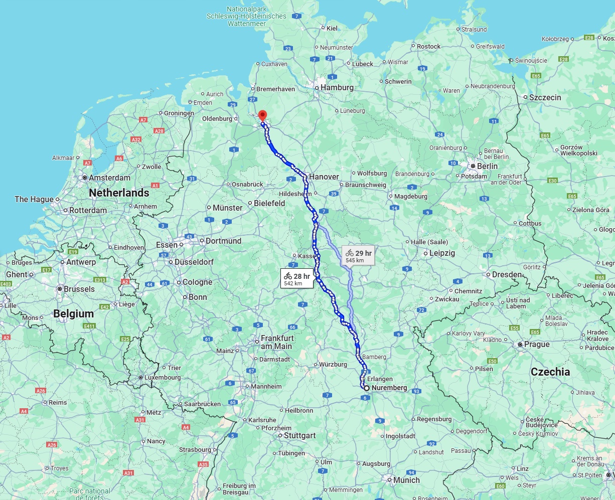 Anreise von Nürnberg Zu Bremen Über 