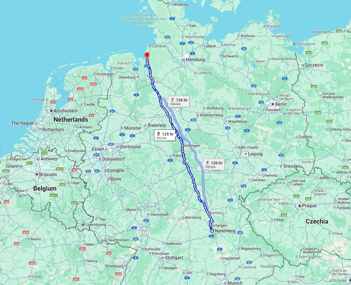 Anreise von Nürnberg Zu Bremerhaven Über 