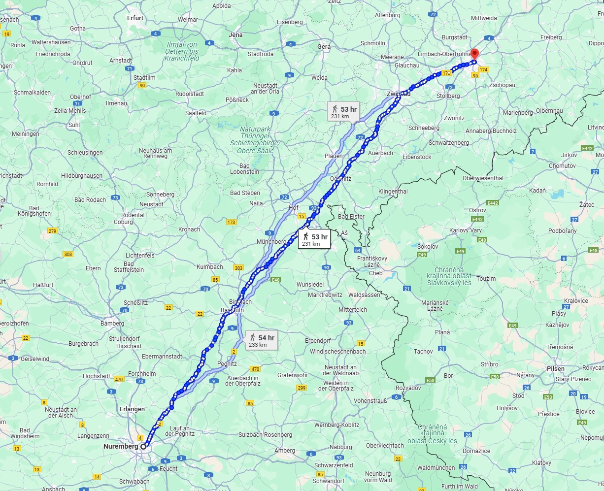 Anreise von Nürnberg Zu Chemnitz Über 