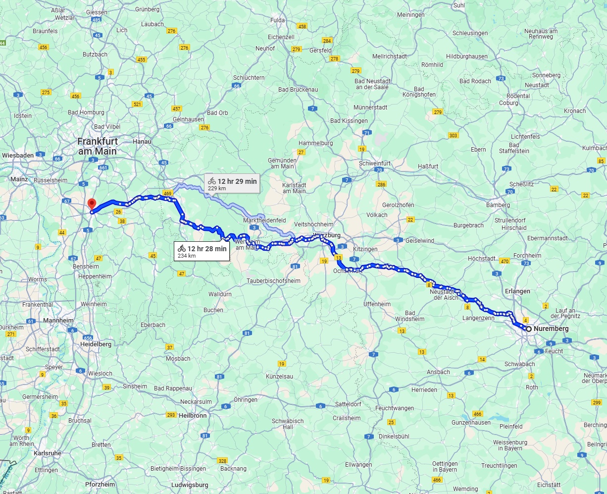 Anreise von Nürnberg Zu Darmstadt Über 