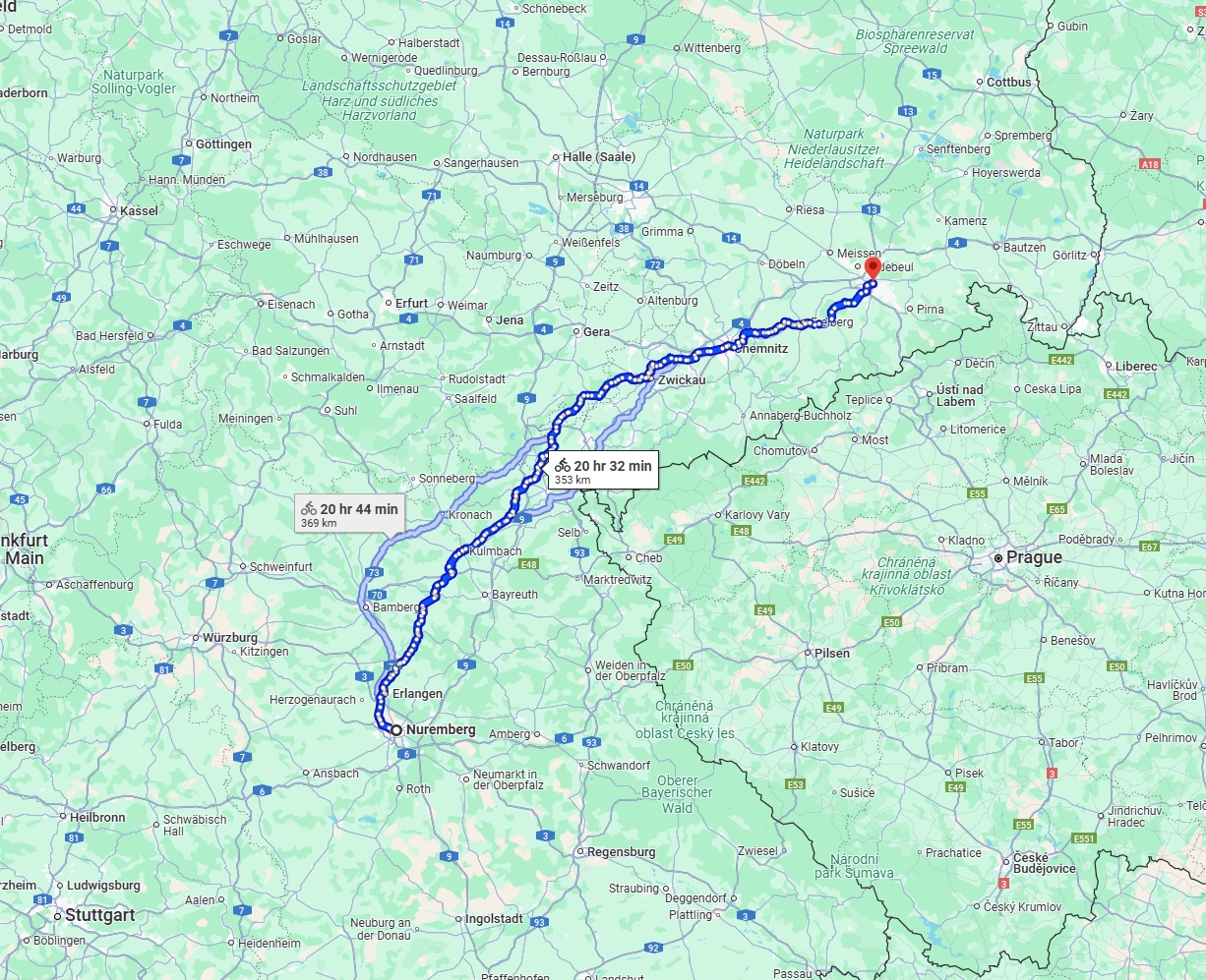 Anreise von Nürnberg Zu Dresden Über 