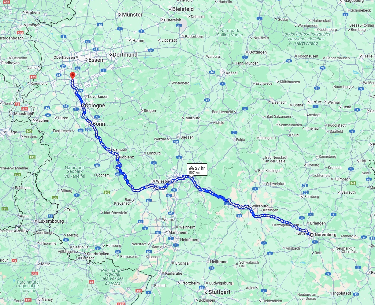 Anreise von Nürnberg Zu Düsseldorf Über 