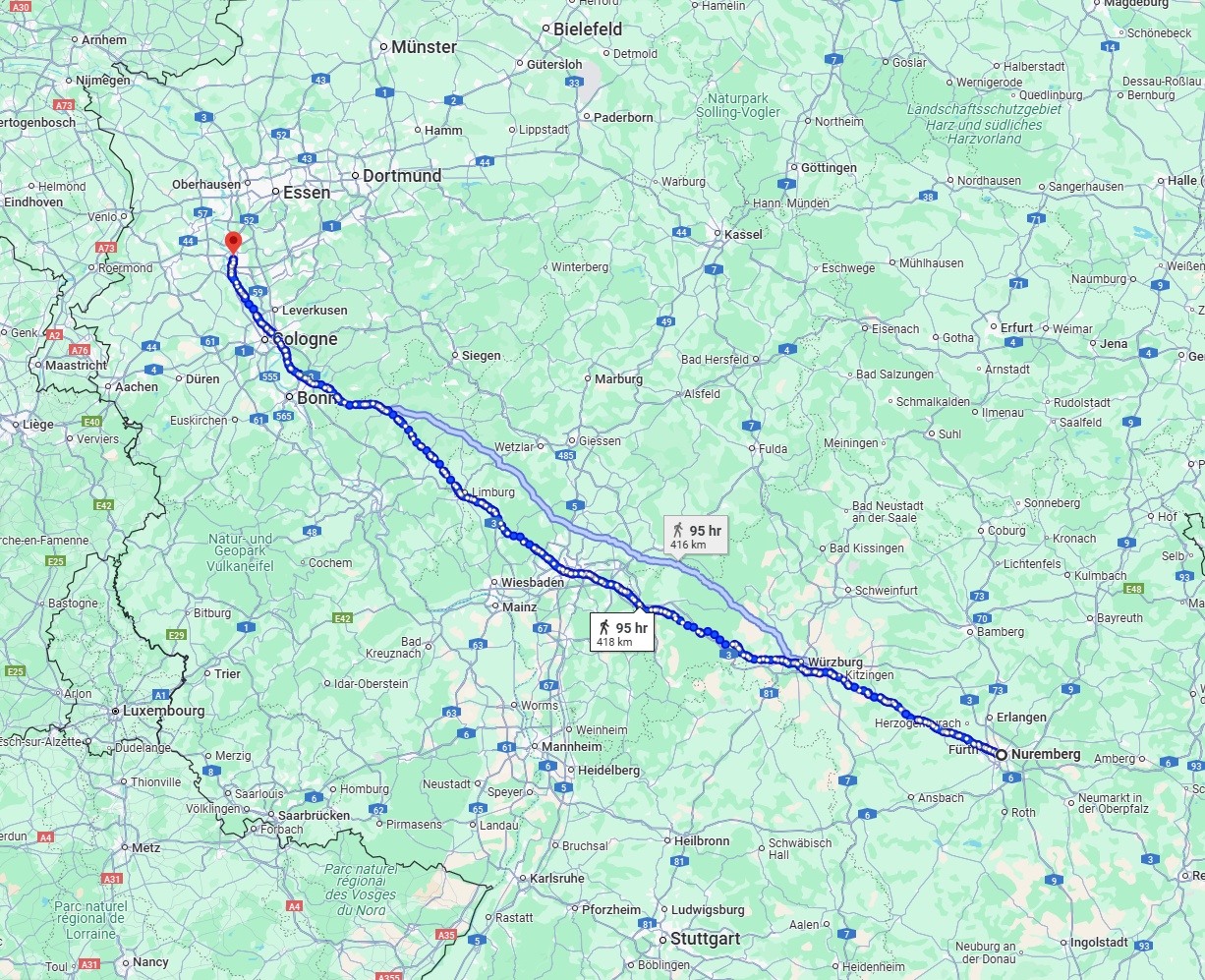 Anreise von Nürnberg Zu Düsseldorf Über 