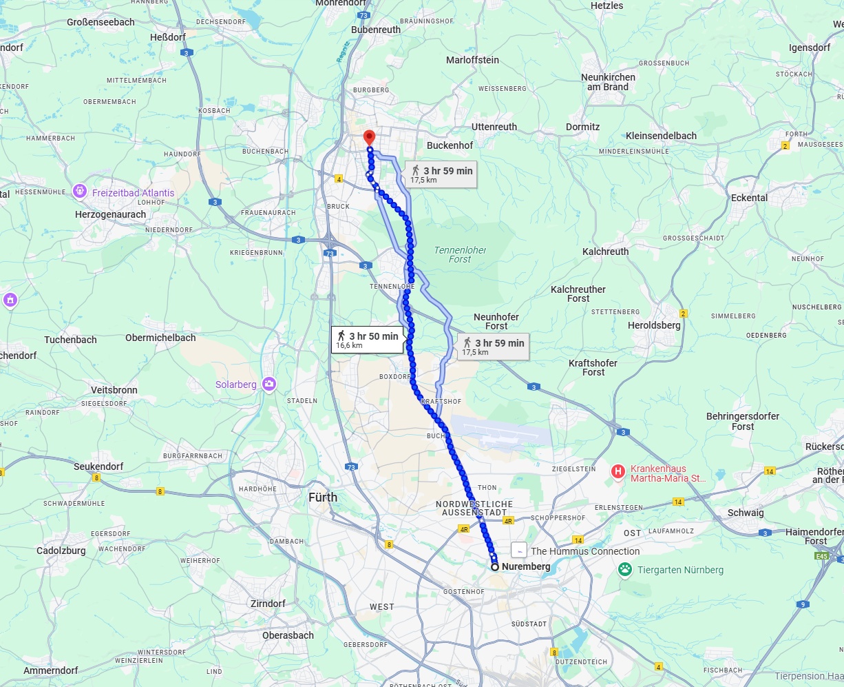 Anreise von Nürnberg Zu Erlangen Über 