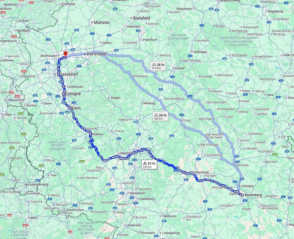 Anreise von Nürnberg Zu Essen Über 