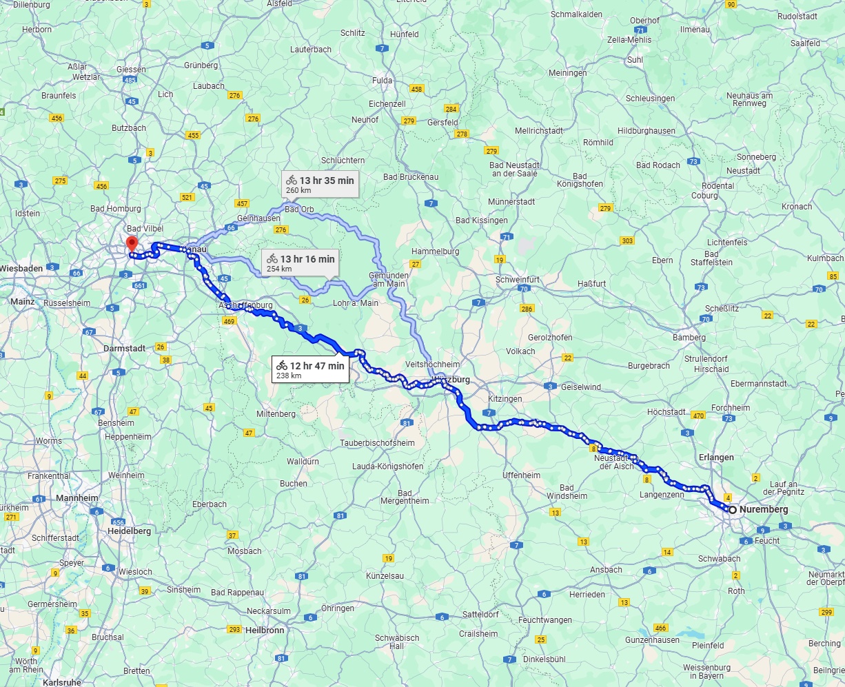 Anreise von Nürnberg Zu Frankfurt am Main Über 