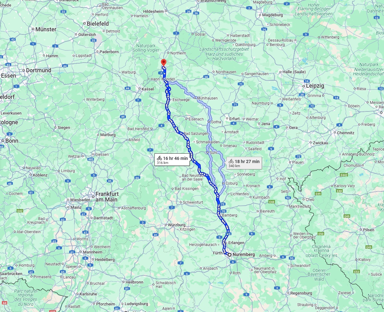 Anreise von Nürnberg Zu Göttingen Über 